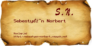 Sebestyén Norbert névjegykártya